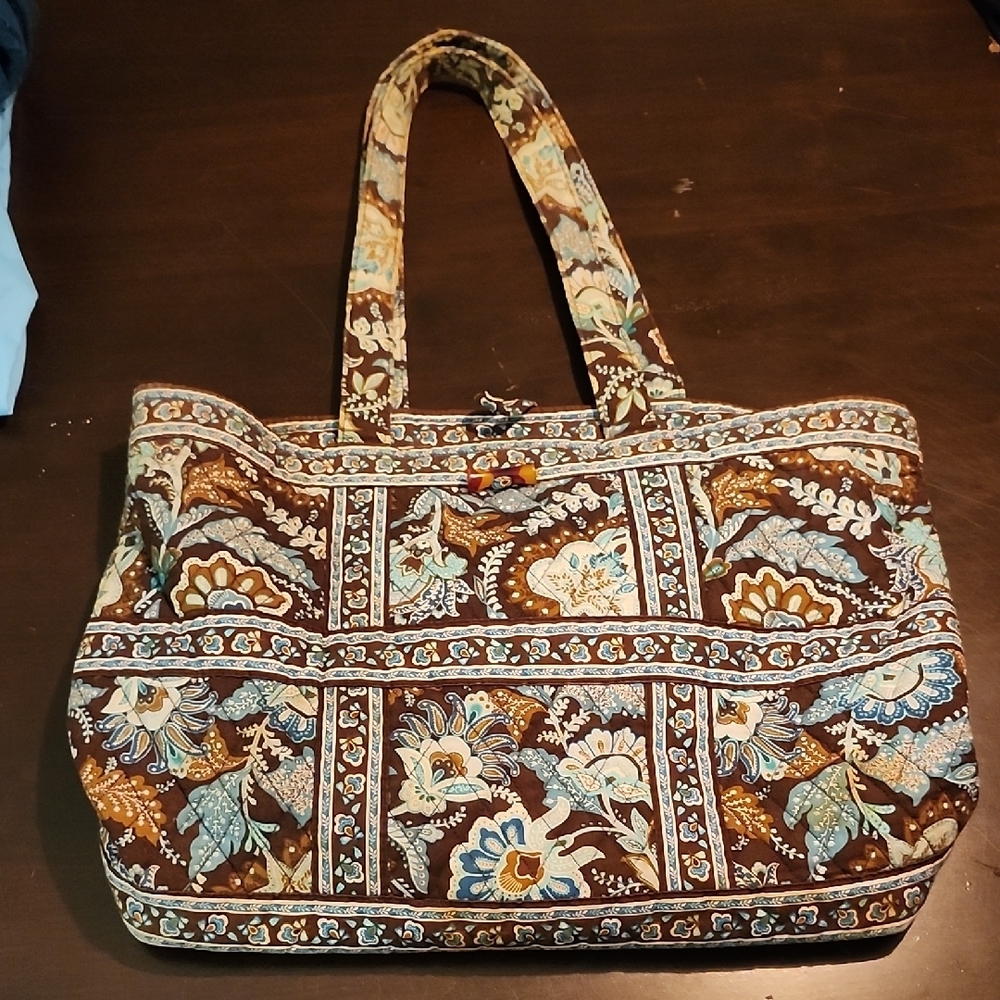 Floral Brown Tote Bag